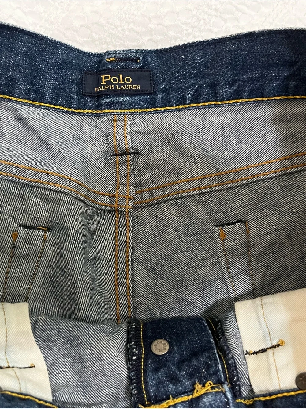 Polo by Ralph Lauren Men’s The Sullivan Slim Jeans Sz 32 x 34 Rugged Patchwork